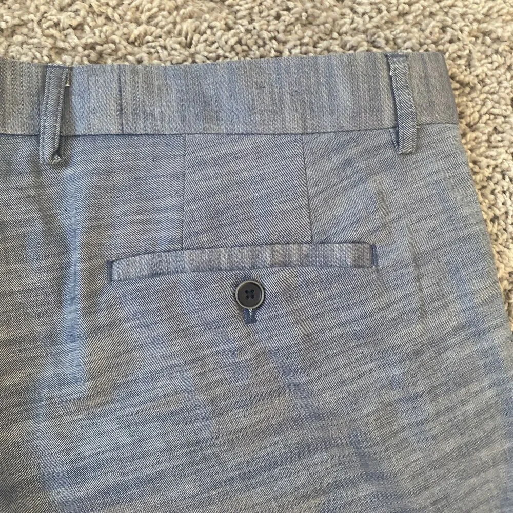Robert Barakett Men's Size 40 Dusty Moss Lomita Casual 8” Knit Twill Shorts Blue